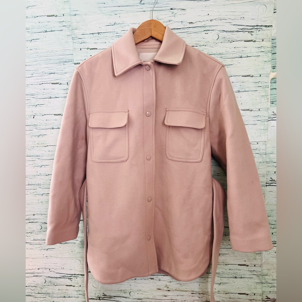 Wilfred Belted Trench Coat in Light Blush - Picture 2 of 9